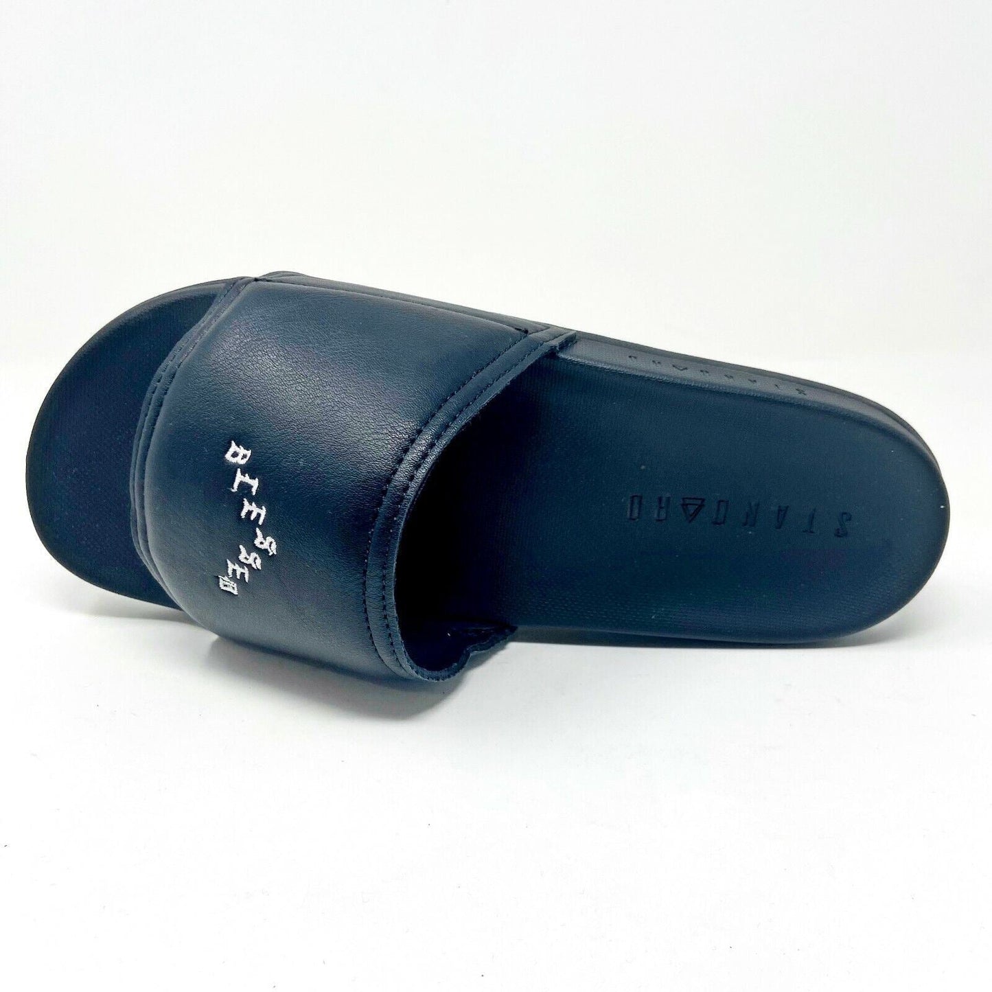 STNDRD Standard Los Angeles Monaco Blessed Black Mens Slides Sandals
