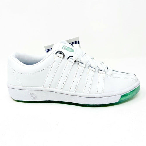 K-Swiss Classic 2000 White Teal Green Kids Size 5 Sneakers 86549 114