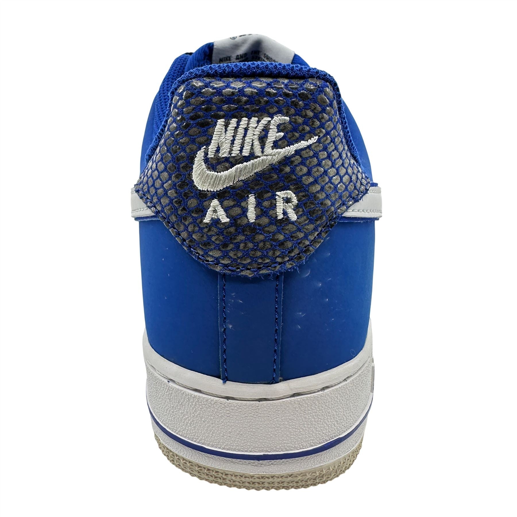 Nike Air Force 1 Game Royal Blue White Mens Athletic Snake Skin Sneaker