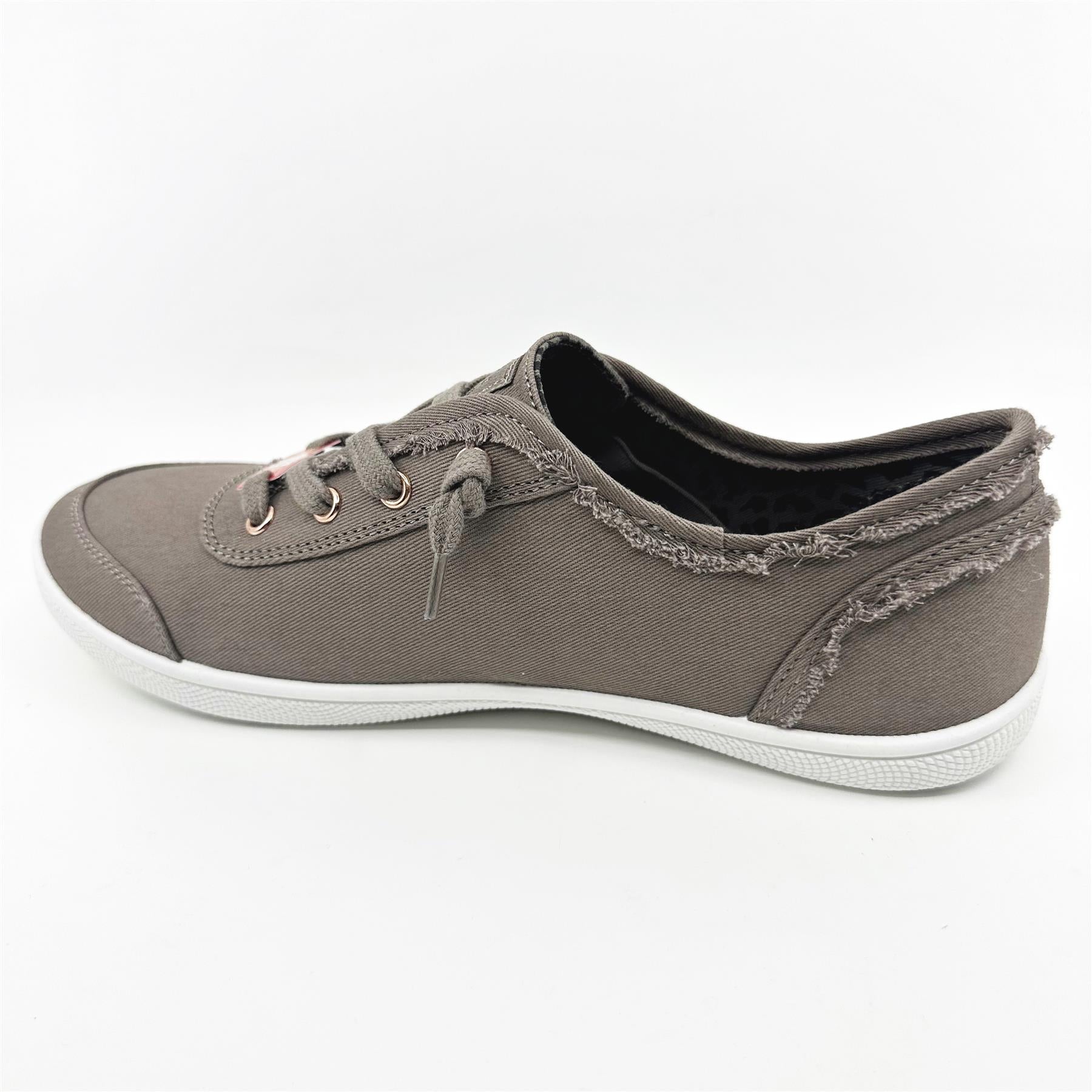 Skechers Bobs B Cute Taupe Womens Wide Slip On Sneakers
