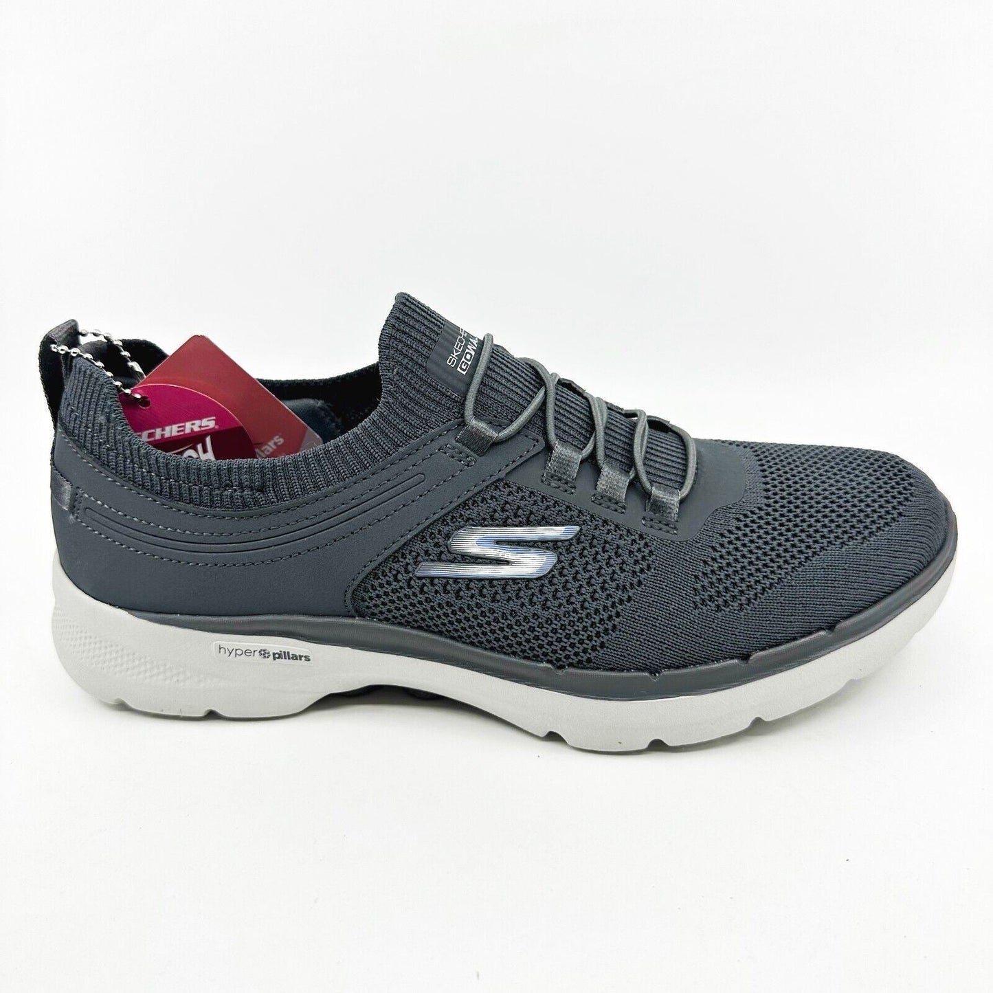 Skechers Go Walk 6 Summer Sparks Charcoal Womens Comfort Shoes
