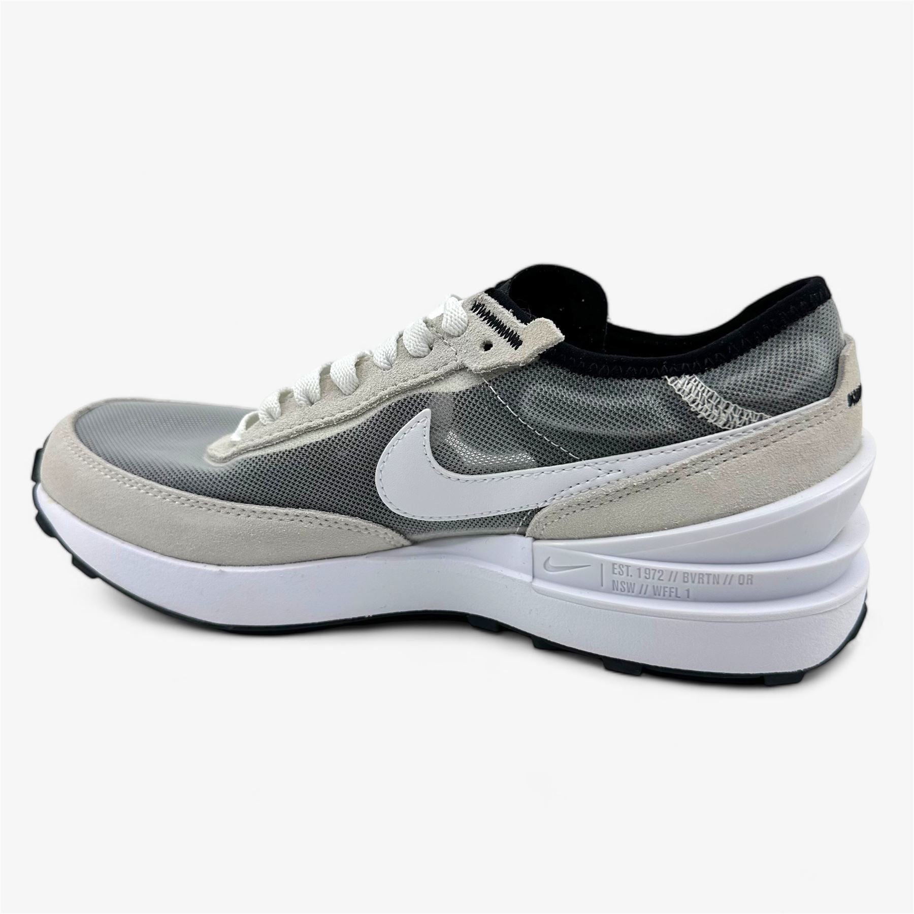 Nike Waffle One GS Summit White Black Kids Size 5 Athletic Sneaker
