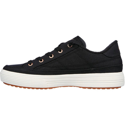 Women's Wide Fit Skechers 177190W Arch Fit Arcade Meet Ya There Shoes - Black