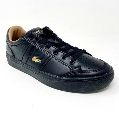 Lacoste Courtline 120 1 US CMA Leather Synthetic Black Mens Size 7 Sneakers