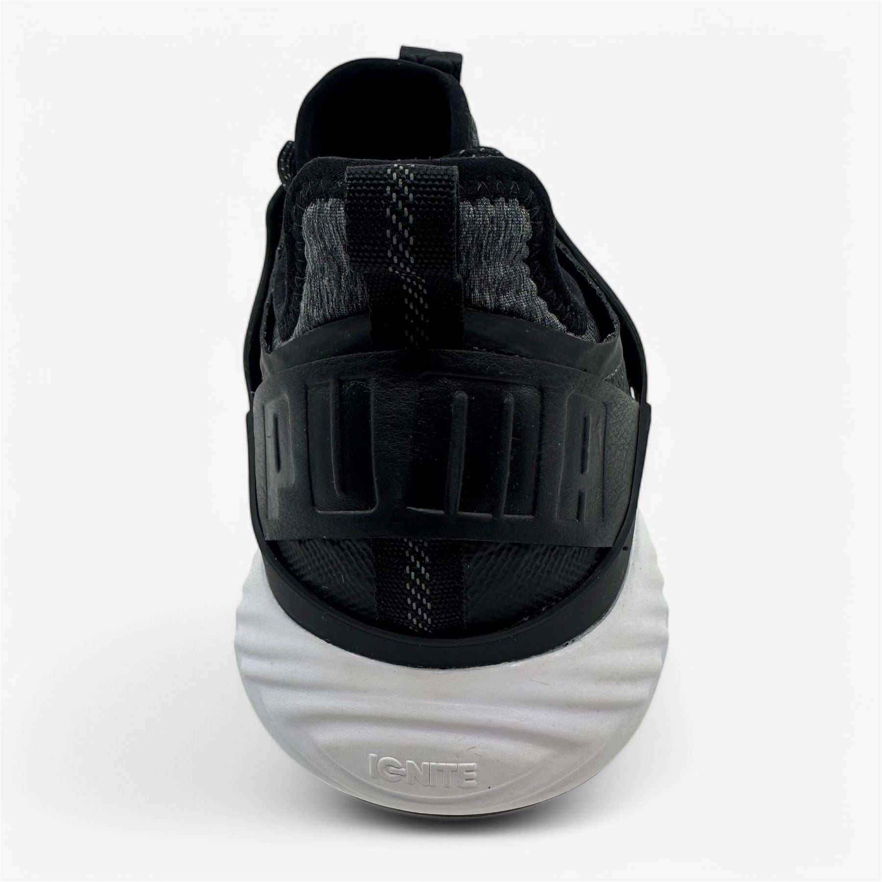 PUMA Ignite Pwradapt Caged Black Silver Mens Wide Waterproof Golf Shoes