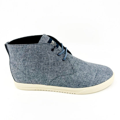 Clae Strayhorn Textile Navy Chambray Mens Casual Premium Sneakers