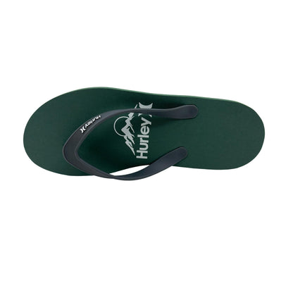Hurley Logo Green White Mens Sandal Pool Beach Flip Flop