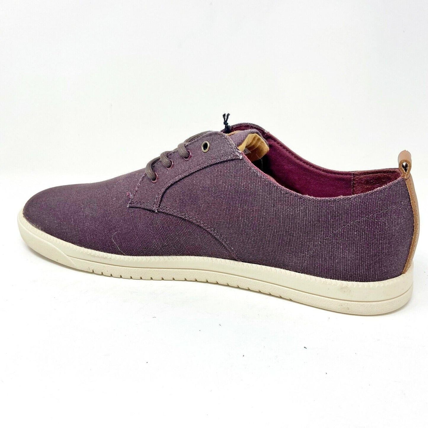 Clae Ellington Textile Oxblood Canvas Mens Casual Premium Shoes Sneakers