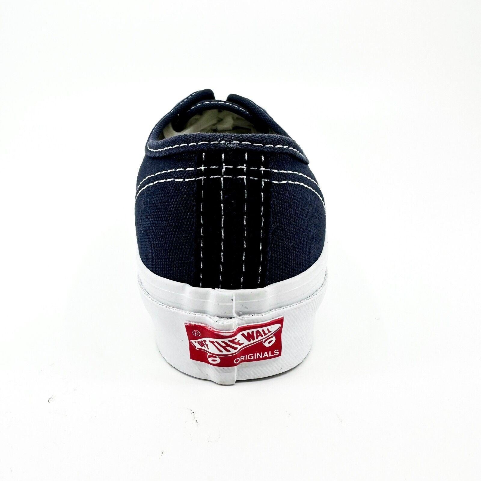 Vans Vault OG Authentic LX (Canvas) Navy Blue White Womens Casual Sneakers