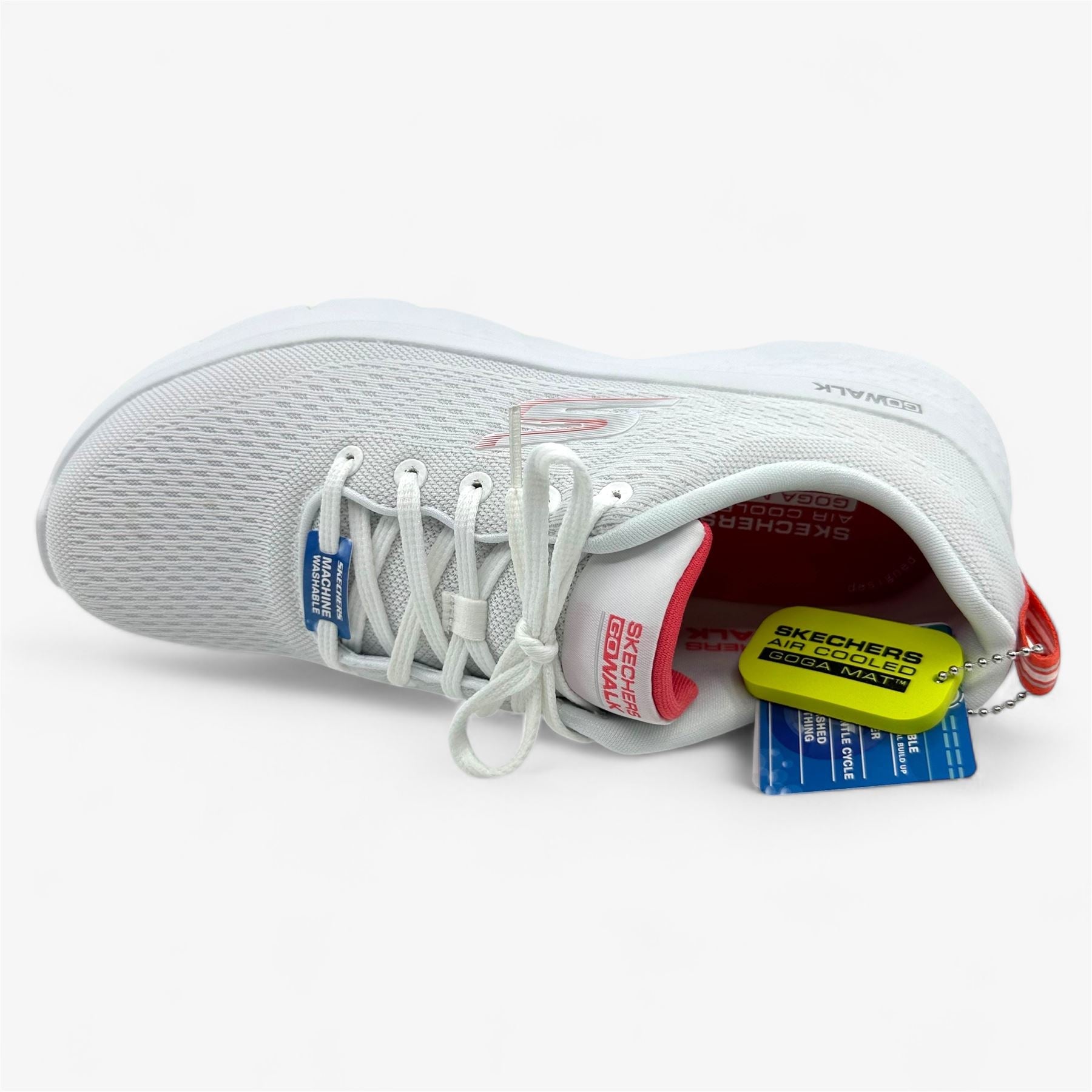 Skechers Go Walk Flex Cali White Hot Coral Womens Size 9.5 Athletic Sneaker