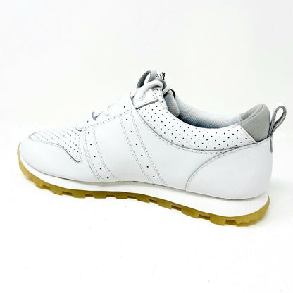 Clae Mills White Tumbled Leather Mens Casual Premium Shoes Sneakers