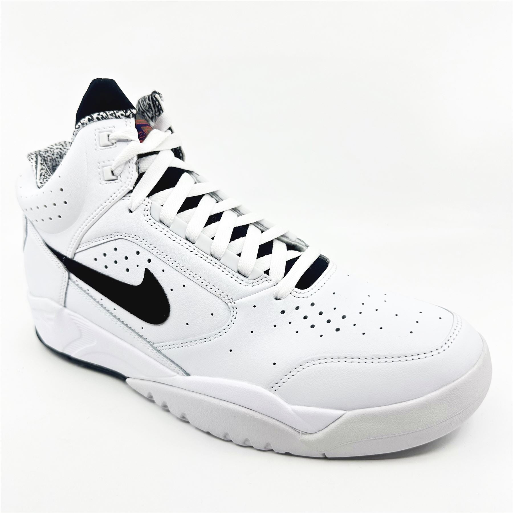 Nike Air Flight Lite Mid White Black Mens Athletic Sneaker