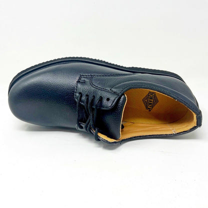 Bonanza 4" Full Grain Tumbled Leather Black Plain Toe Mens Work Boots BA400