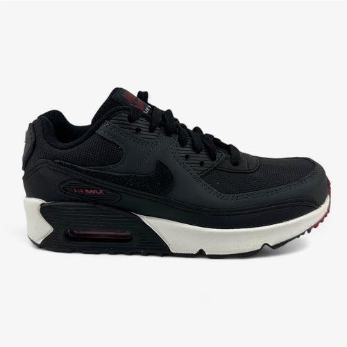 Nike Air Max 90 Leather GS Anthracite Black Team Red Kids Athletic Sneaker