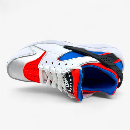 Nike Air Huarache White Black Bright Crimson Womens Size 6 Athletic Sneaker