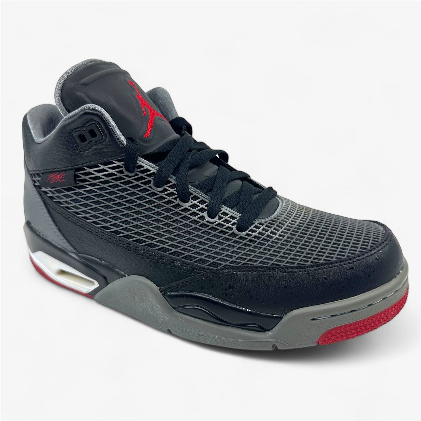 Jordan Flight Club 80's Black Gym Red Cool Grey White Mens Size 9 Sneaker