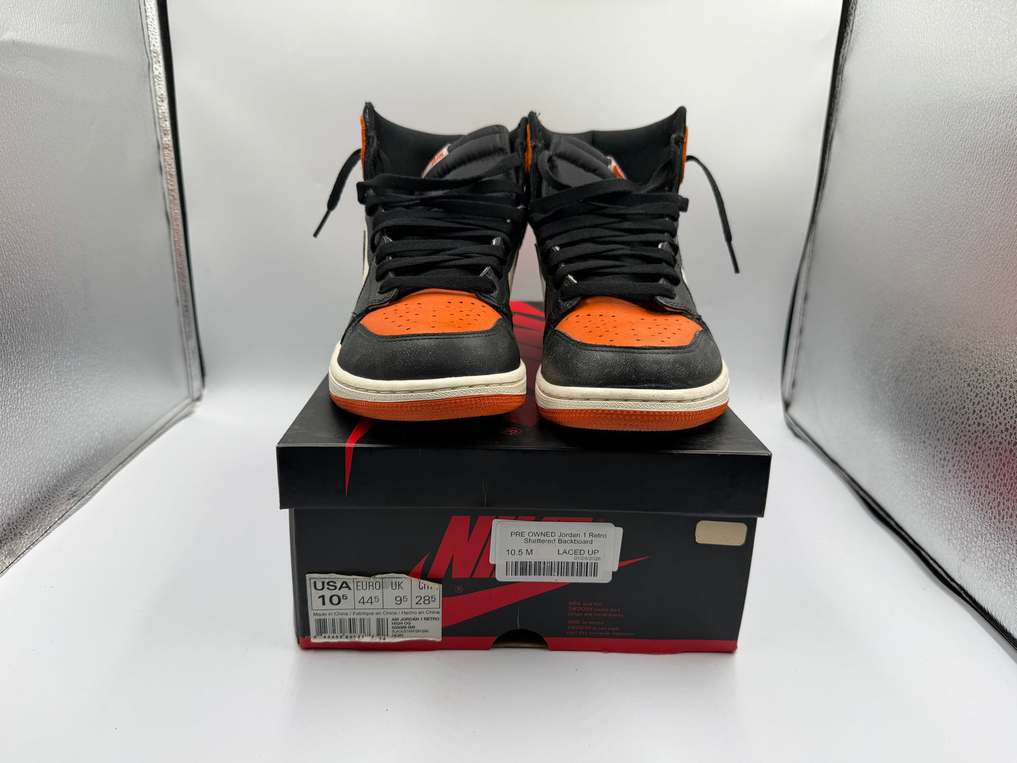 PRE OWNED Jordan 1 Retro Shattered Backboard