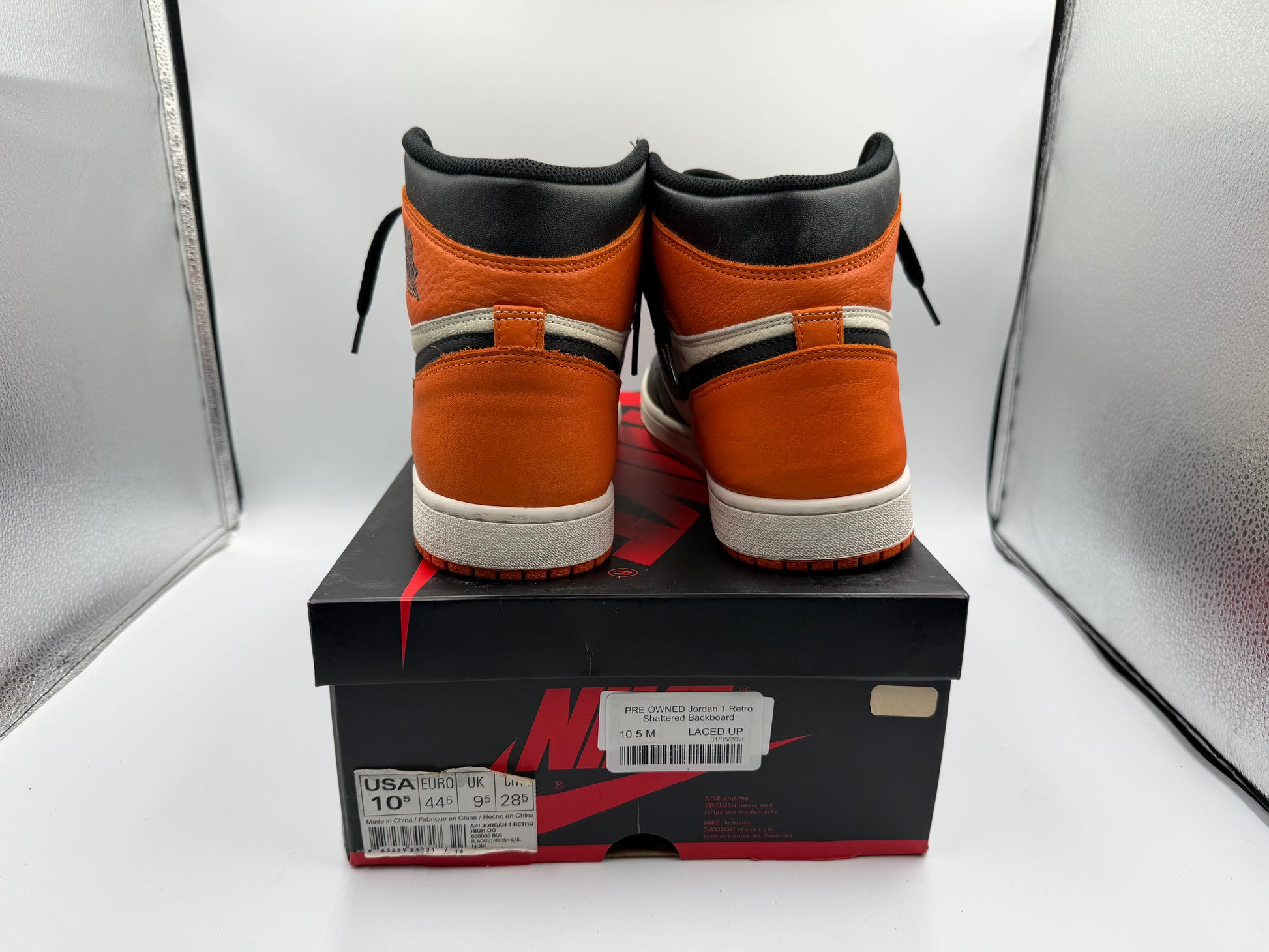 PRE OWNED Jordan 1 Retro Shattered Backboard