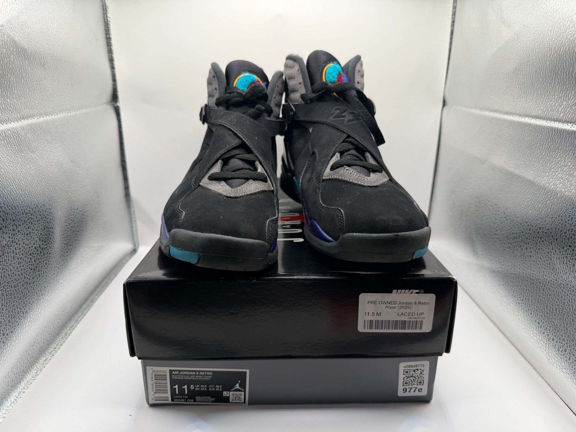 PRE OWNED Jordan 8 Retro Aqua (2025)