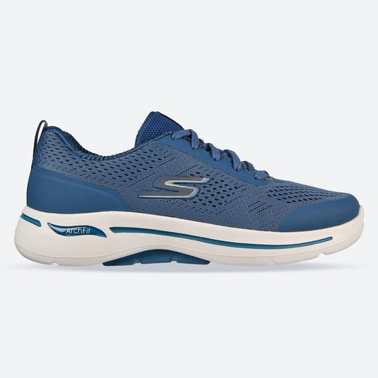 Women's Wide Fit Skechers 124404 Go Walk Arch Fit Motion Breez Trainers