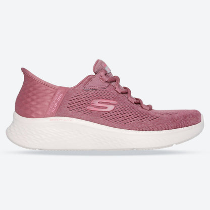 Women's Wide Fit Skechers 150012 Slip-ins Skech Lite Pro Natural Trainers