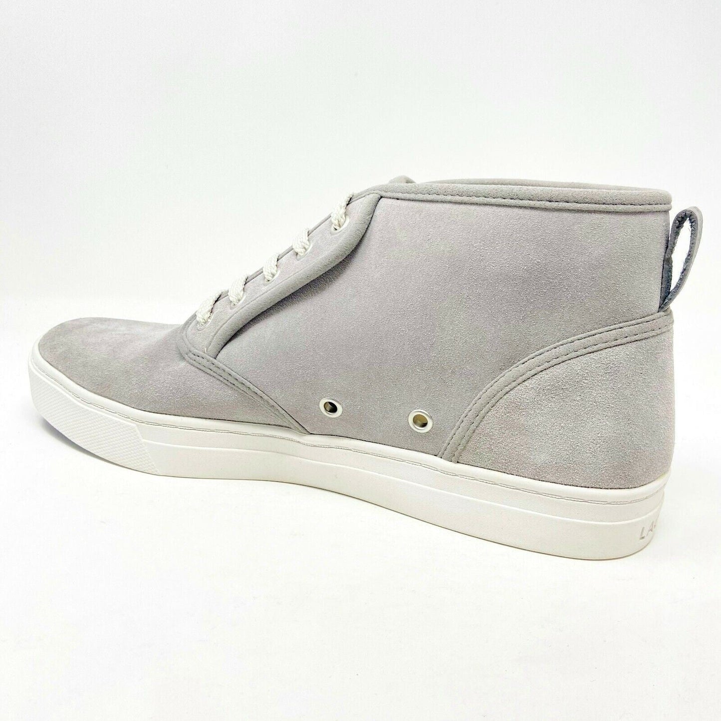Lacoste Thurmans RC STM Mid Suede Gray White Mens Chukka Casual Sneakers