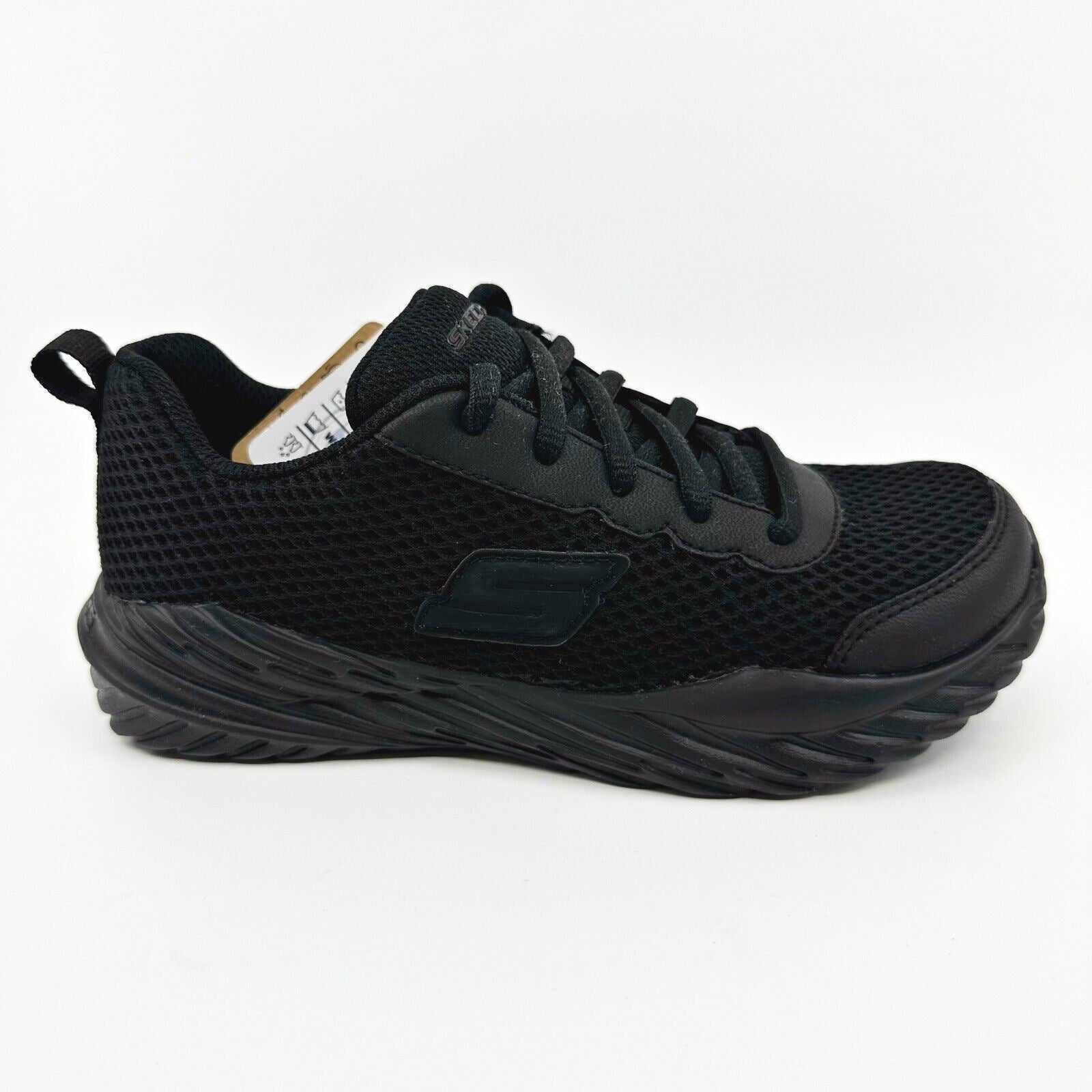 Skechers Nitro Sprint Prozon Black Kids Boys Size 1 Sneakers