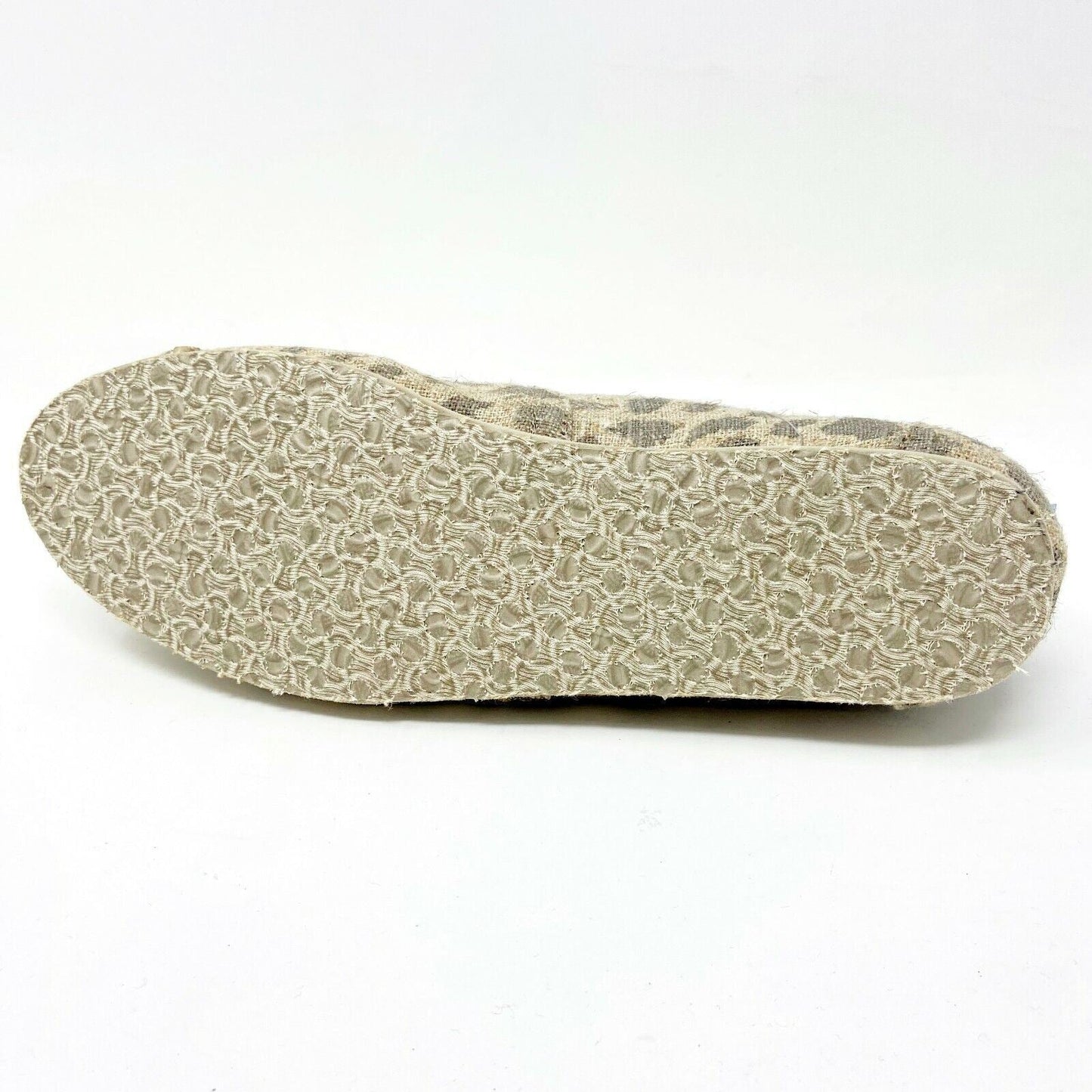 Toms Classics Leopard Burlap Womens Slip On Casual Canvas Flat Shoes