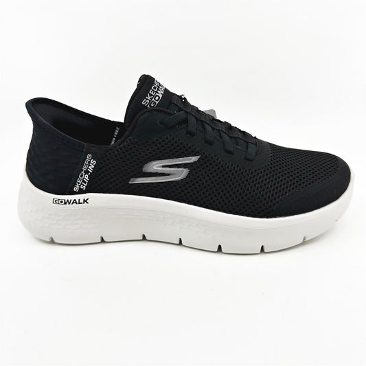 Skechers Go Walk Flex Grand Entry Black White Womens Athletic Sneaker