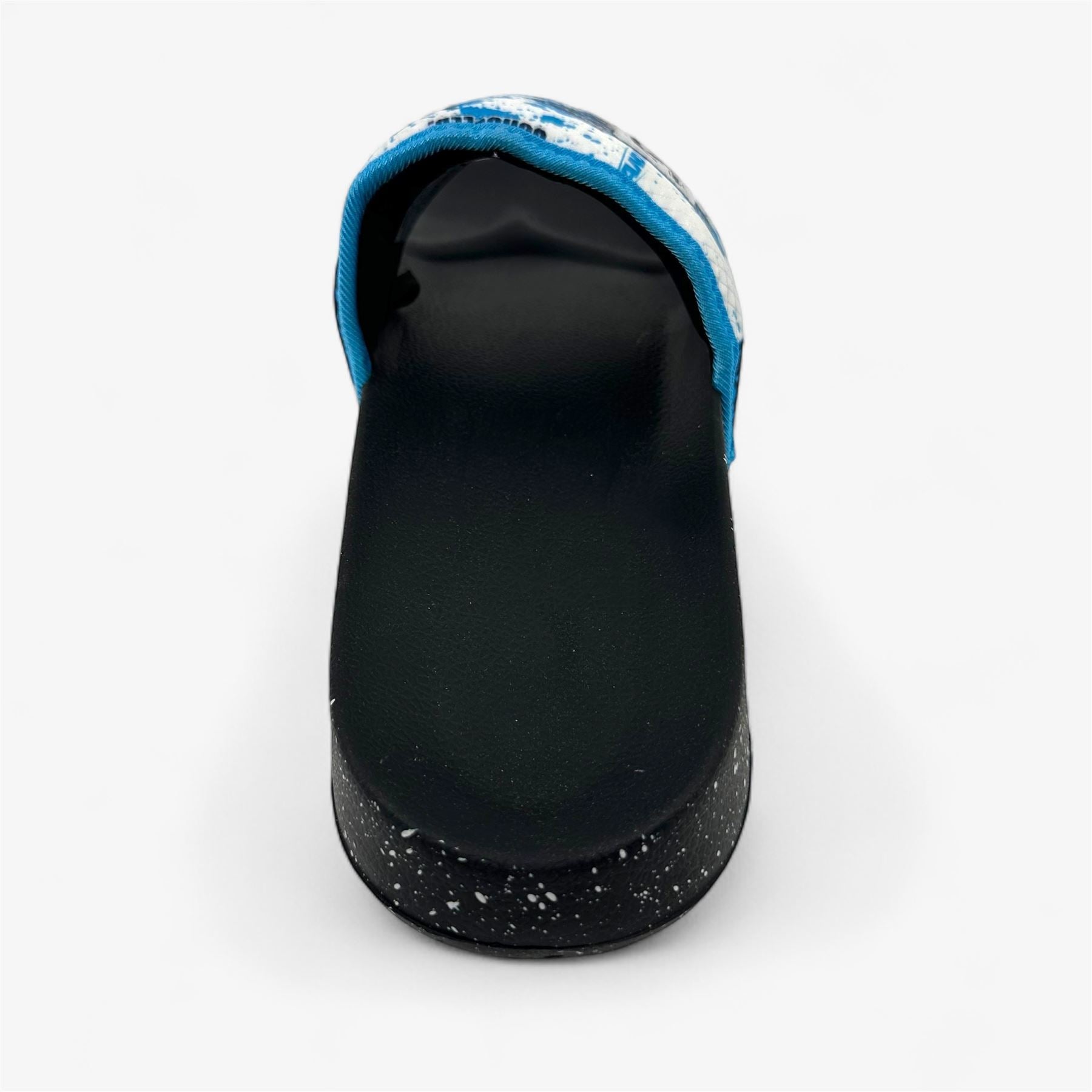 AND1 Shatter Black Light Blue White Mens Sandal Slide