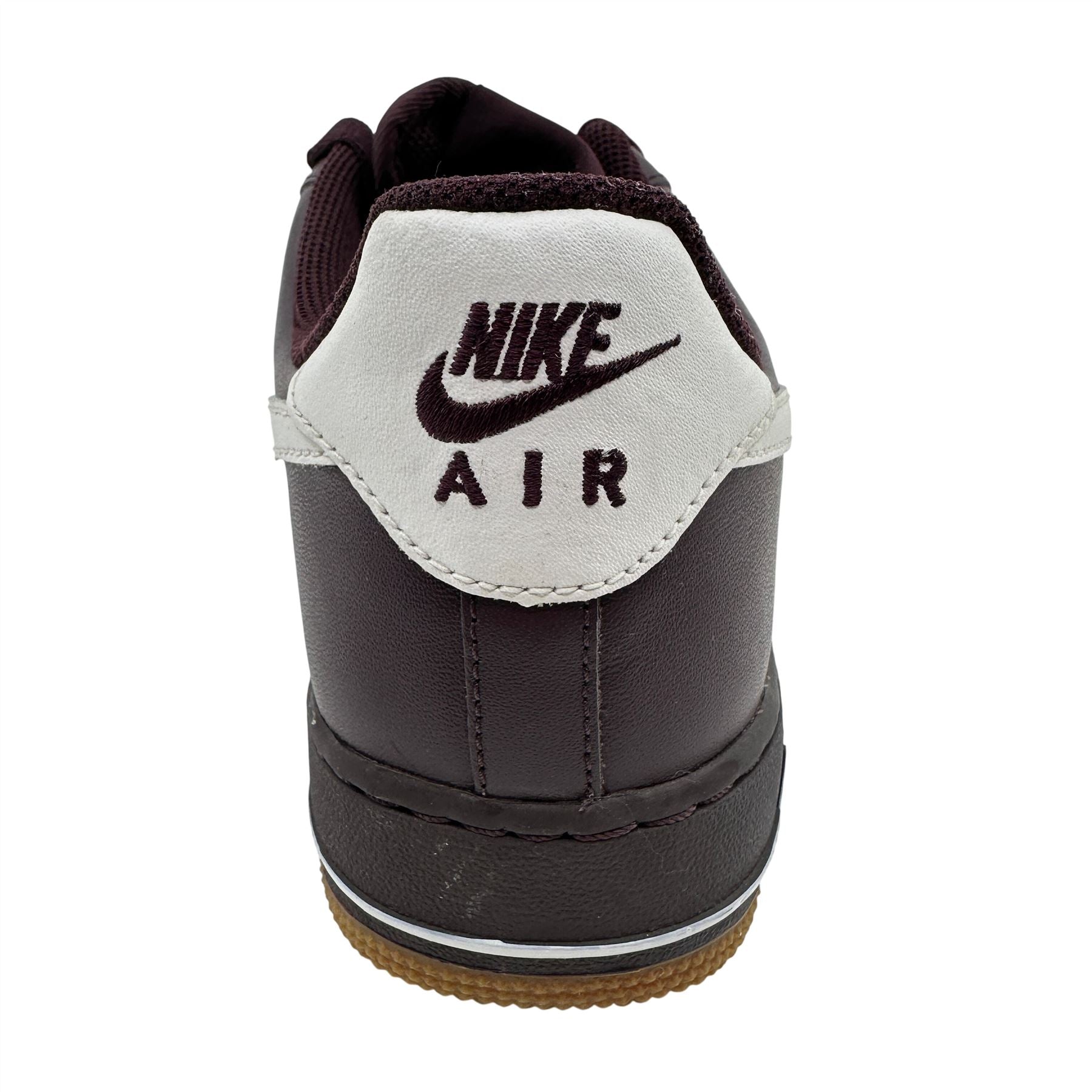 Nike Air Force 1 '07 Burgundy White Brown Mens Athletic Sneaker