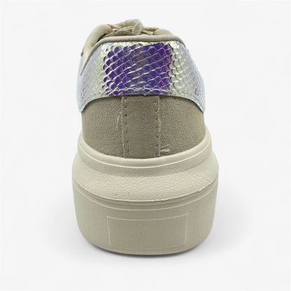 Skechers Cordova Classic Mirrored Brights Off White Womens Athletic Sneaker