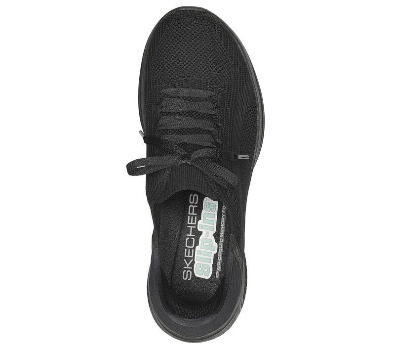Women's Wide Fit Skechers 149710 Slip-ins Ultra Flex 3.0 Brilliant Trainers - Black