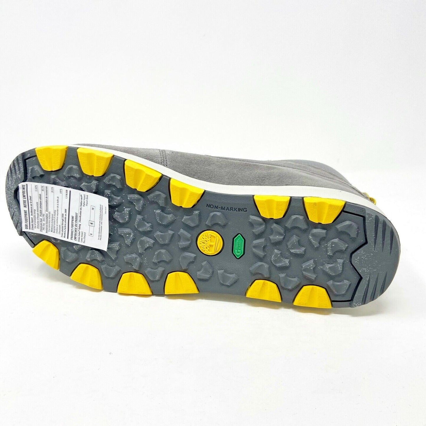 Timberland Earthkeeper GT Scramble Mid Nubuck Gray Yellow Kids Boots 4893R