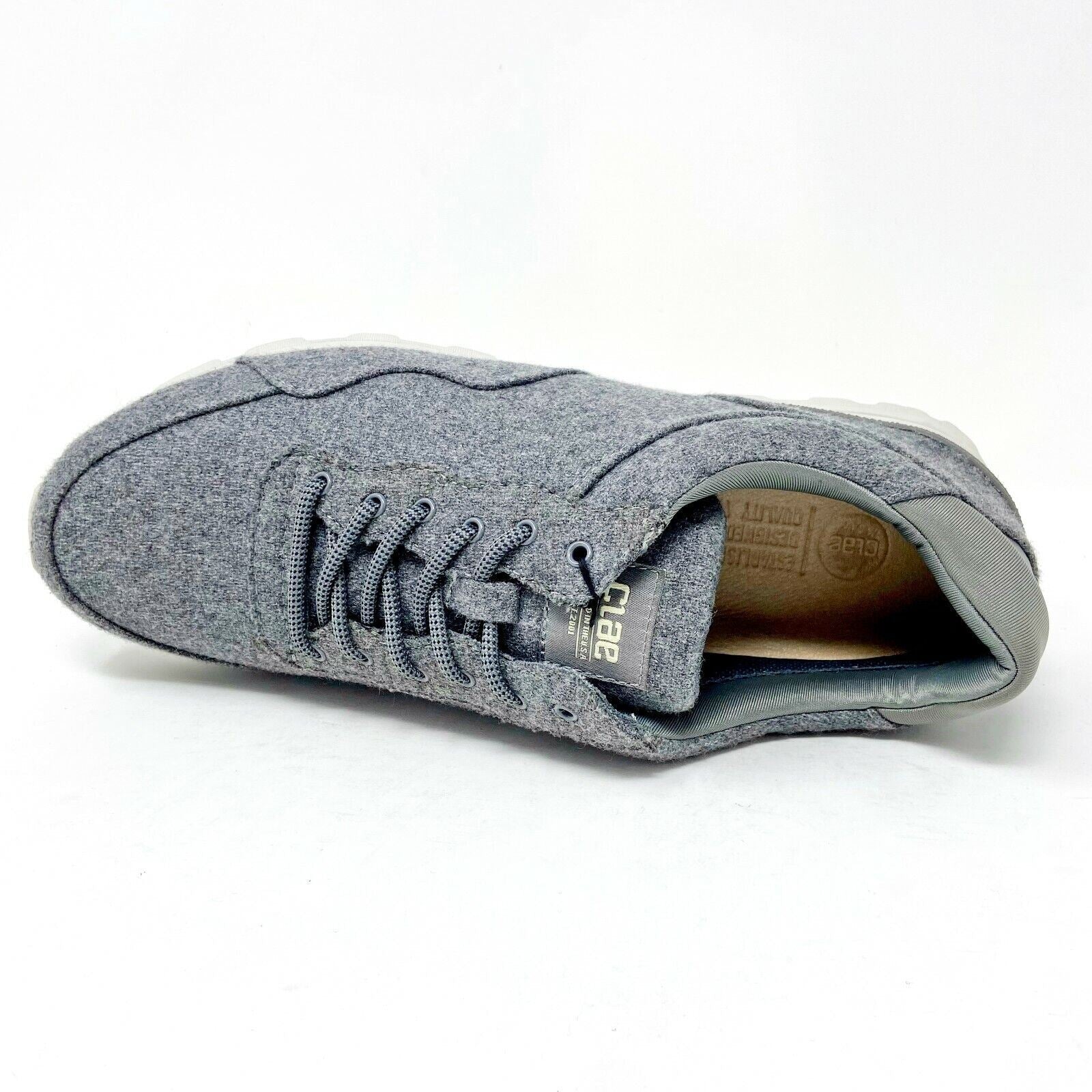 Clae Hoffman Charcoal Wool Mens Size 10 Premium Casual Sneakers