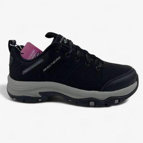 Skechers Trego Trail Destiny Black Charcoal Womens Wide Athletic Sneaker