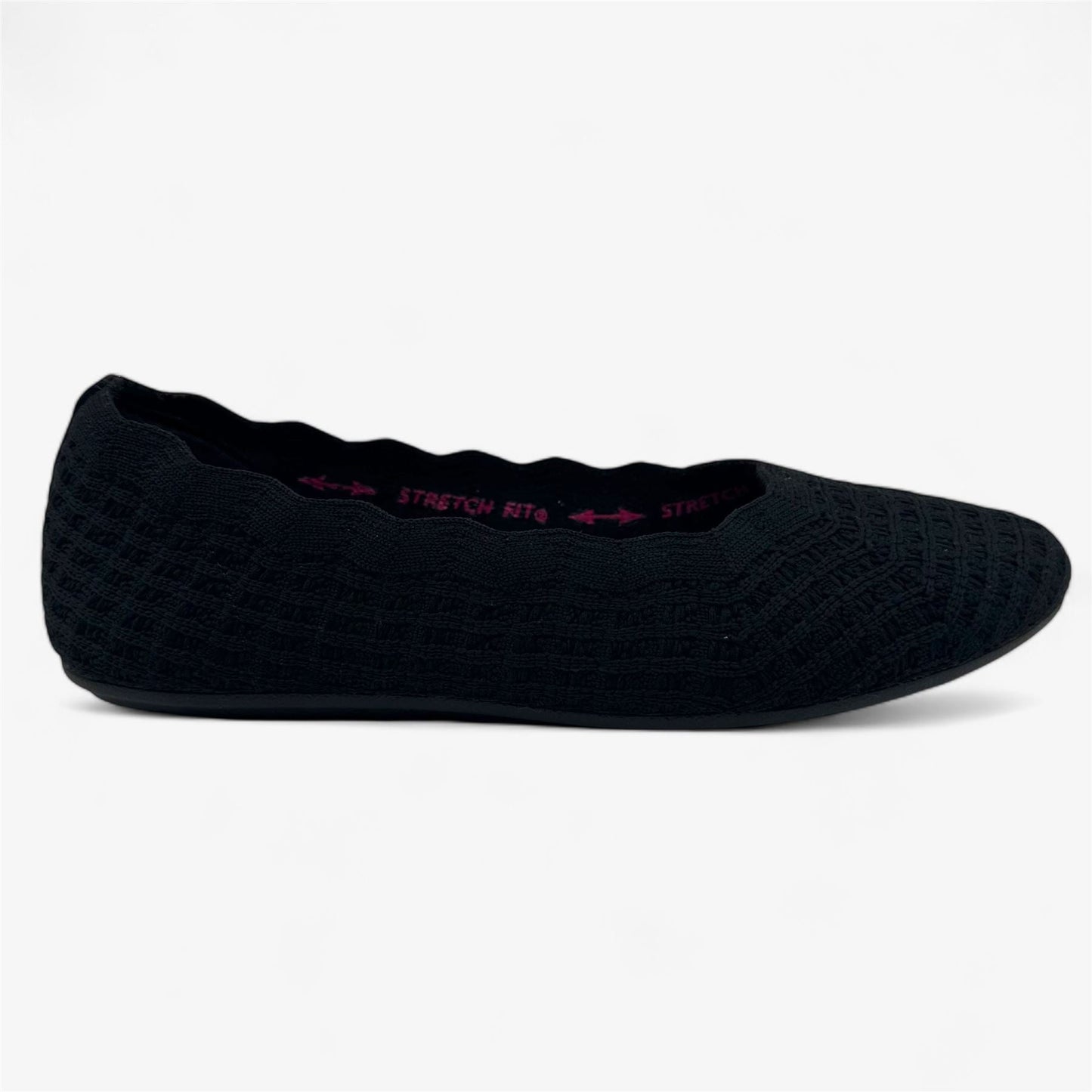 Skechers Cleo 2.0 Forevermore Black Womens Casual Stretch Fit Flat
