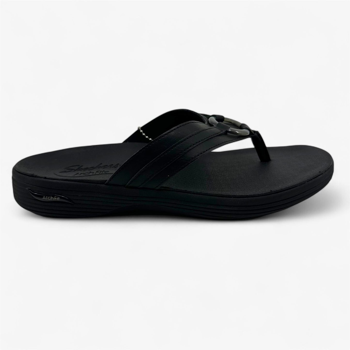 Skechers Arch Fit Maui Summer Fun Black Womens Sandal Thong