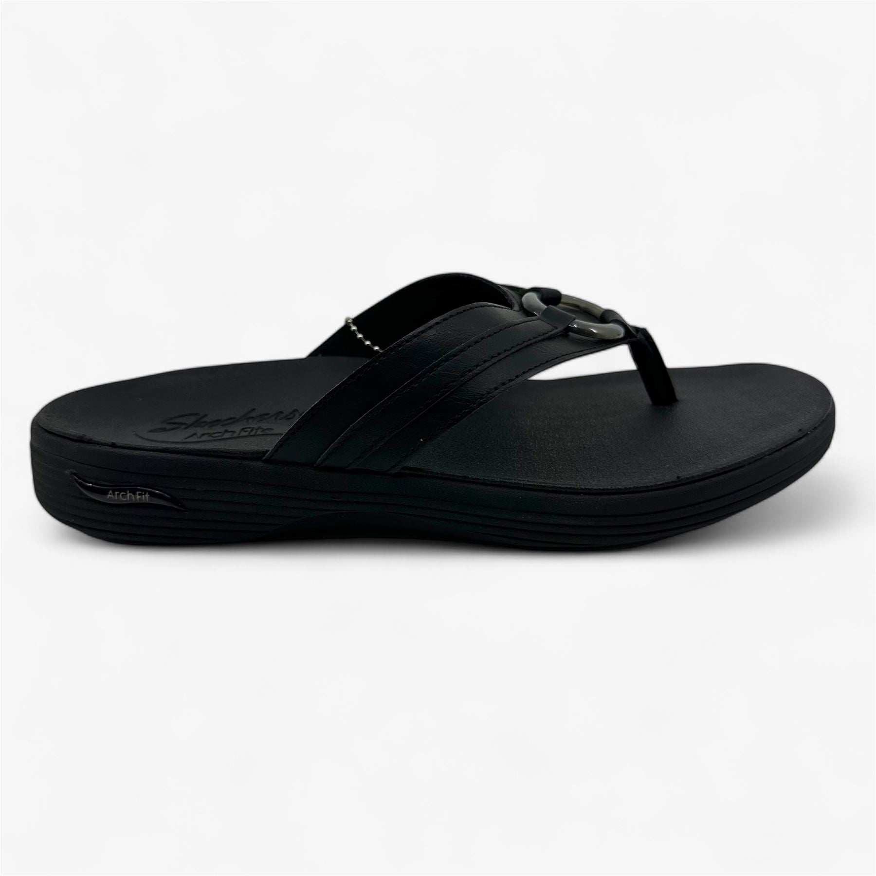 Skechers Arch Fit Maui Summer Fun Black Womens Sandal Thong