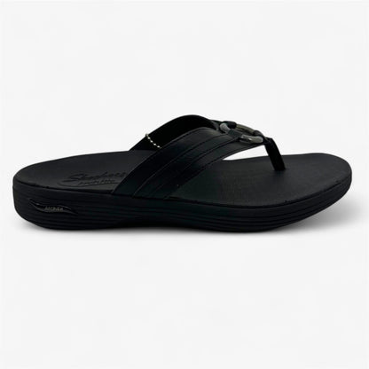 Skechers Arch Fit Maui Summer Fun Black Womens Sandal Thong
