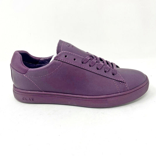 Clae Bradley Plum Full Grain Leather Mens Size 5 Premium Sneakers
