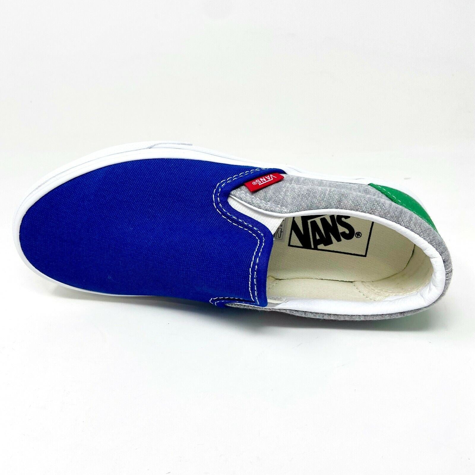 Vans Classic Slip On Coastal Grey True White Womens Size 6