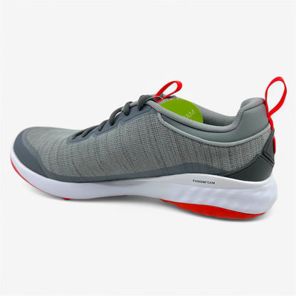 PUMA Fusion Pro Cool Mid Gray Silver Mens Extra Wide Spikeless Golf Shoes