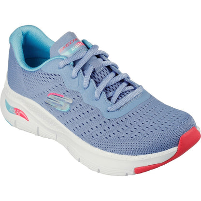 Women's Wide Fit Skechers 149722 Arch Fit Infinity Cool Trainers - Blue/Multi