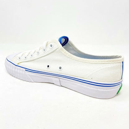 PF Flyer Center Lo Reiss White Blue Womens Retro Casual Sneakers PM12OL1F