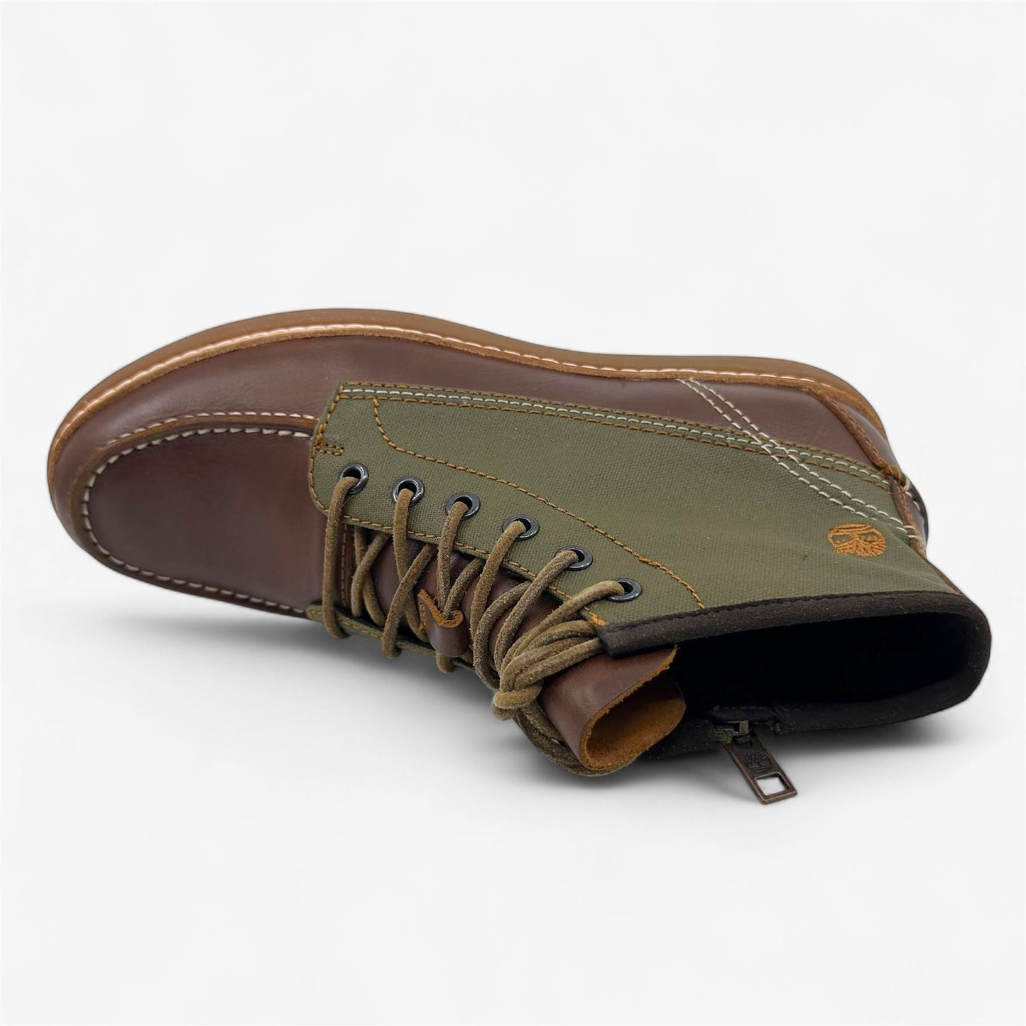 Timberland Hudston Brown Olive Green Mens Boot Chukka