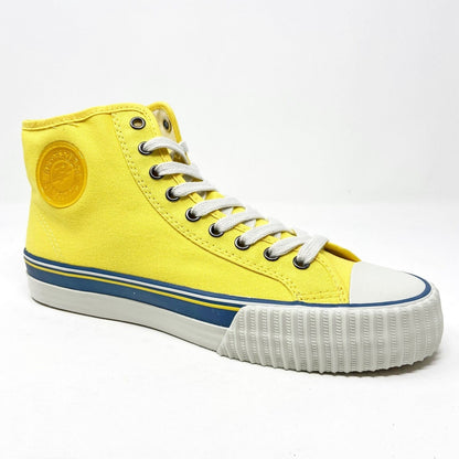 PF Flyers Center Hi Yellow White Womens Retro Casual Sneakers PM11OH2H