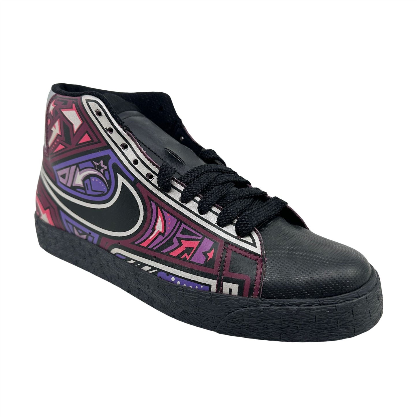 Nike Blazer High Black Red Purple Mens Athletic Sneaker