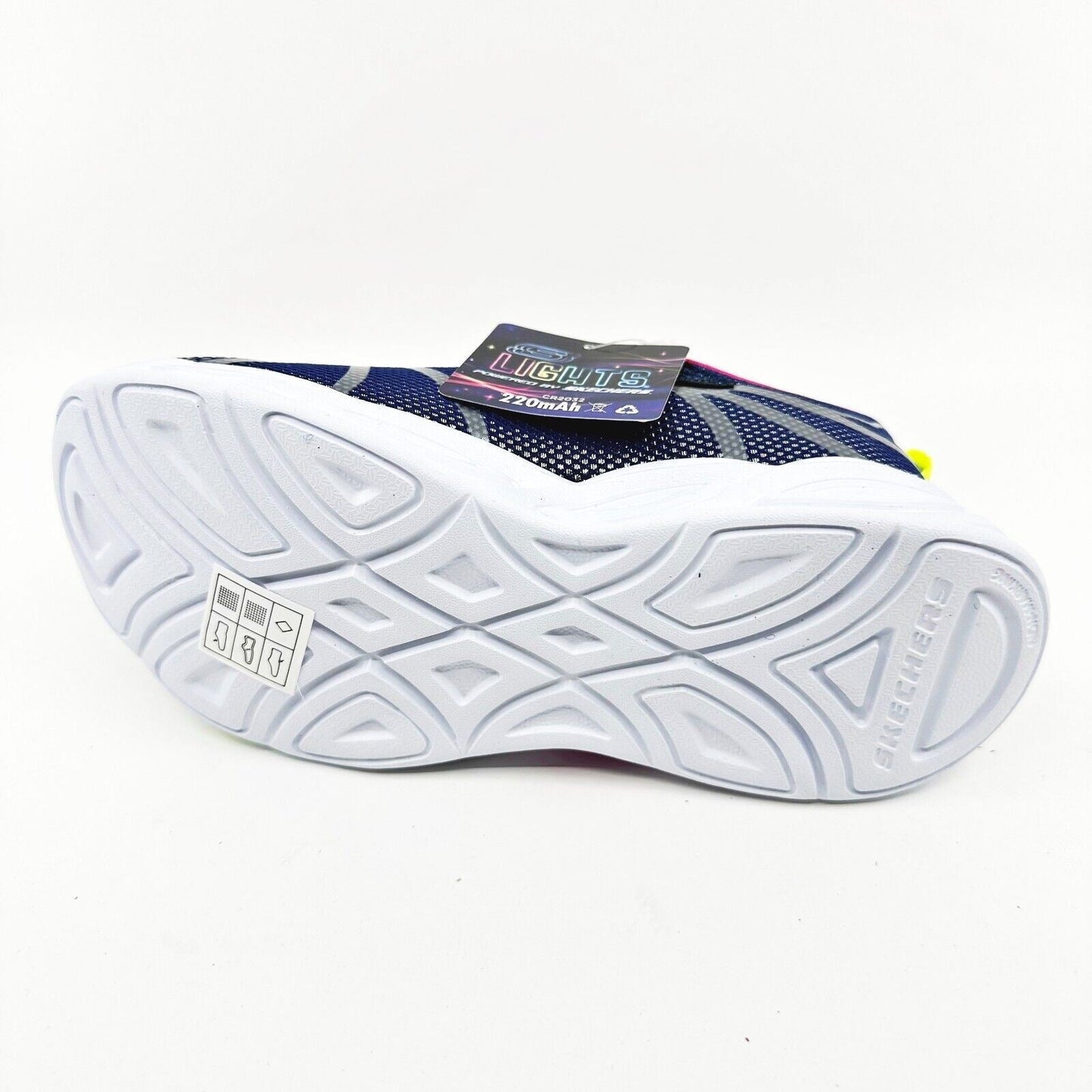 Skechers S Lights Shimmer Beams Sporty Glow Navy Multi Kids Girls Size 1