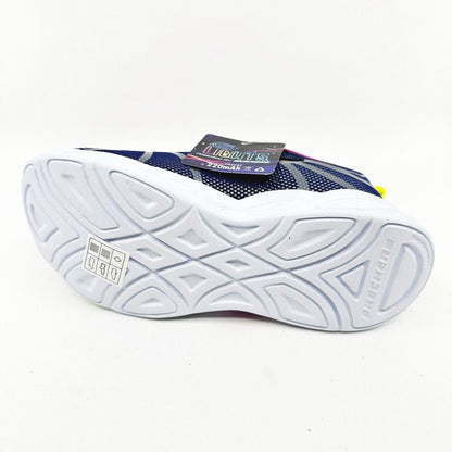 Skechers S Lights Shimmer Beams Sporty Glow Navy Multi Kids Girls Size 1